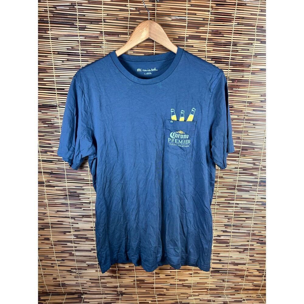 Travis Mathew Corona Beer Large T Shirt With Pocket